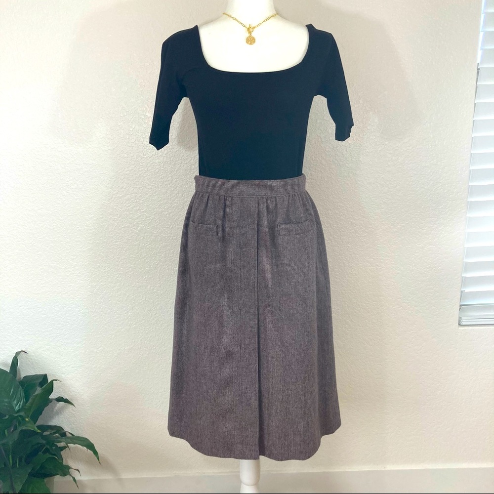 Vintage Tweed Dark Academia School Girl Skirt